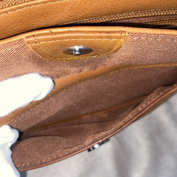 🆕 Fossil Brown Leather crossbody Messenger Bag and wallet Y2K - Picture 9 of 16